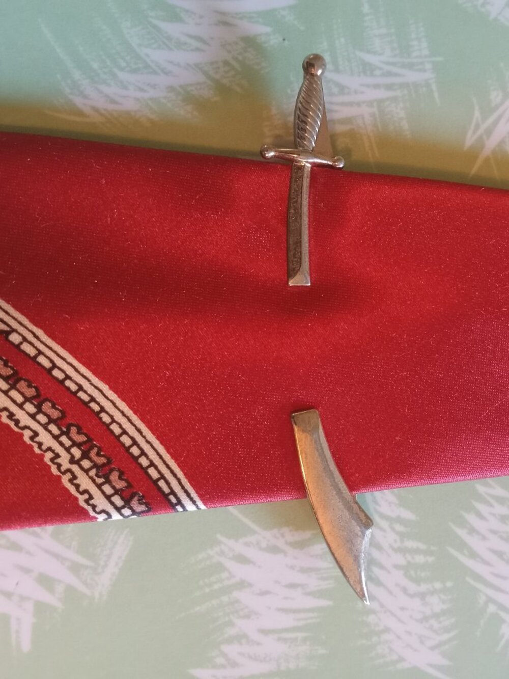 Vintage original saber tie clip 1950